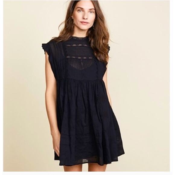 Free People Nobody Like You Embroidered Cotton Mini Dress Size Large - Picture 16 of 16